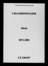 Chaudefontaine. Décès 1871-1891