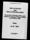 Esclavolles. Décès an XI-1862