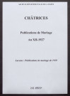 Châtrices. Publications de mariage an XII-1927