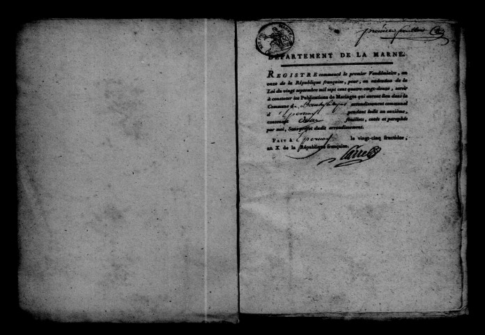Bouchy-le-Repos. Publications de mariage, mariages an XI-1862