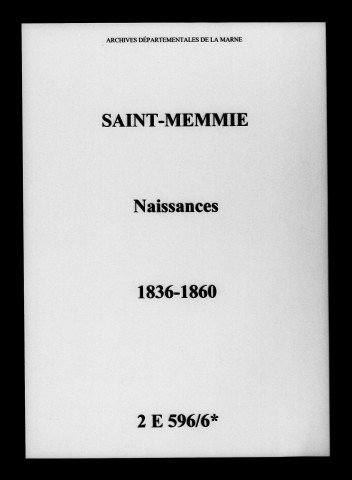 Saint-Memmie. Naissances 1836-1860