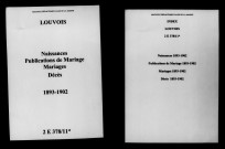 Louvois. Naissances, publications de mariage, mariages, décès 1893-1902