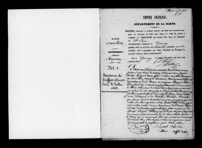 Saint-Prix. Naissances 1863-1892