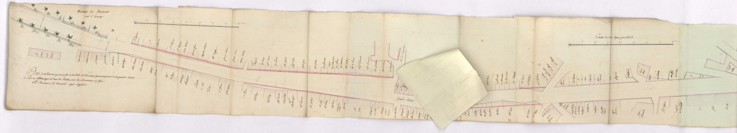Route nationale n° 3. Plan de la traverse de Dormans, 1755.