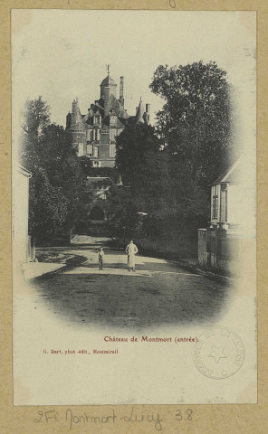 MONTMORT-LUCY. Château de Montmort (entrée) / G. Dart, photographe à Montmirail.
MontmirailÉdition G. Dart.[vers 1910]