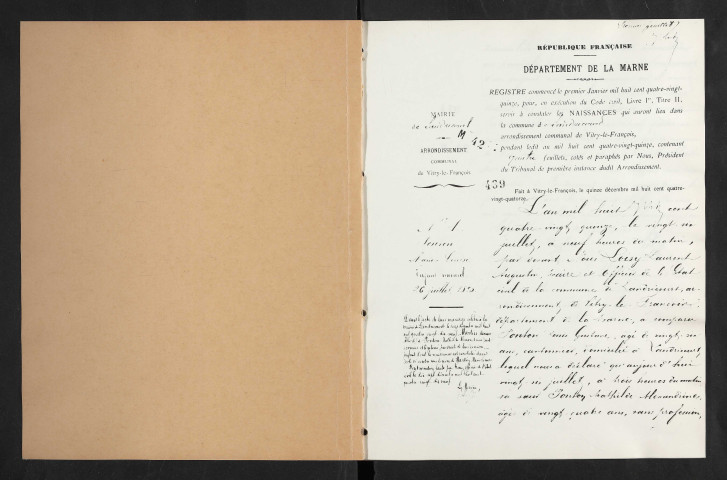 Landricourt. Naissances, mariages, décès 1895-1902 (reconstitutions)