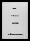 Omey. Naissances 1863-1882