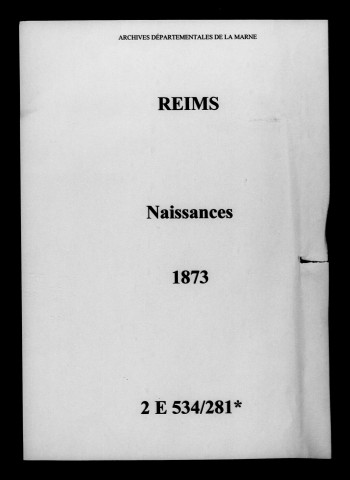 Reims. Naissances 1873