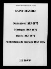 Saint-Masmes. Naissances, mariages, décès, publications de mariage 1863-1872