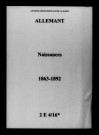Allemant. Naissances 1863-1892
