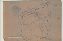 Dommartin-Dampierre (51211). Tableau d'assemblage échelle 1/5000, plan mis à jour pour 1931 (ancienne commune de Dampierre sur-Auve (51207), plan non régulier (calque)