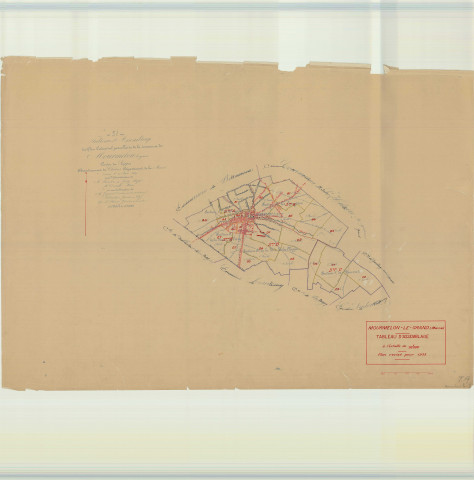 Mourmelon-le-Grand (51388). Tableau d'assemblage 2 échelle 1/20000, plan mis à jour pour 1935, plan non régulier (papier)