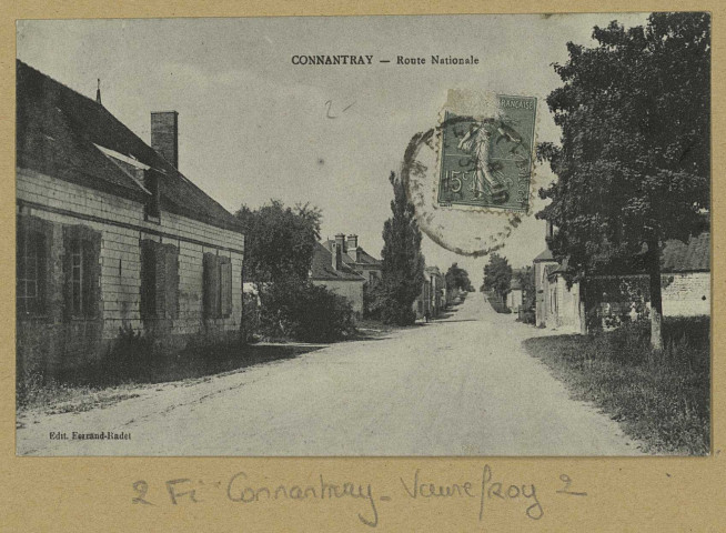 CONNANTRAY-VAUREFROY. Route Nationale. Édition Ferrand-Radet. [vers 1918] 