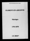 Florent. Mariages 1793-1870