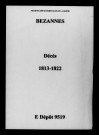 Bezannes. Décès 1813-1822