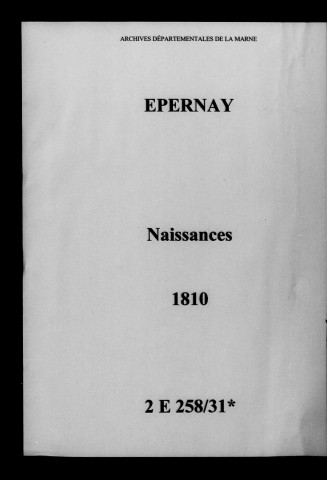 Épernay. Naissances 1810
