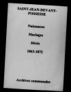 Saint-Jean-devant-Possesse. Naissances, mariages, décès 1863-1872