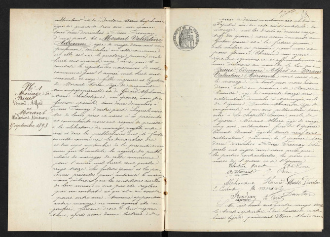 Faux-Fresnay. Mariages 1893-1912