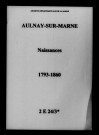 Aulnay-sur-Marne. Naissances 1793-1860