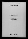 Venteuil. Naissances 1893-1901