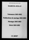 Mareuil-sur-Ay. Naissances, publications de mariage, mariages, décès 1843-1852