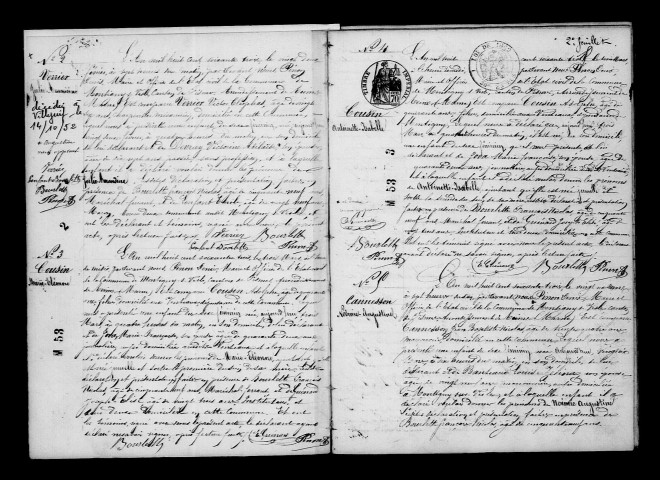 Montigny-sur-Vesle. Naissances, publications de mariage, mariages, décès 1863-1872