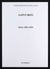 Saint-Bon. Décès 1893-1929