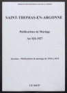 Saint-Thomas-en-Argonne. Publications de mariage an XII-1927