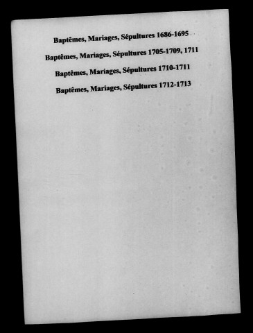 Cuisles. Baptêmes, mariages, sépultures 1668-1713