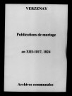 Verzenay. Publications de mariage an XIII-1824