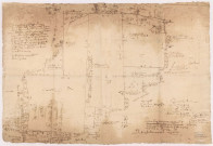 Plan de la forêt de Brugny, plan des bois de Beaumont et petit bois St Martin, vers 1640.