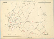 Fontaine-Denis-Nuisy (51254). Tableau d'assemblage échelle 1/5000, plan remembré sans date, régulier avant 20/03/1980 (papier)