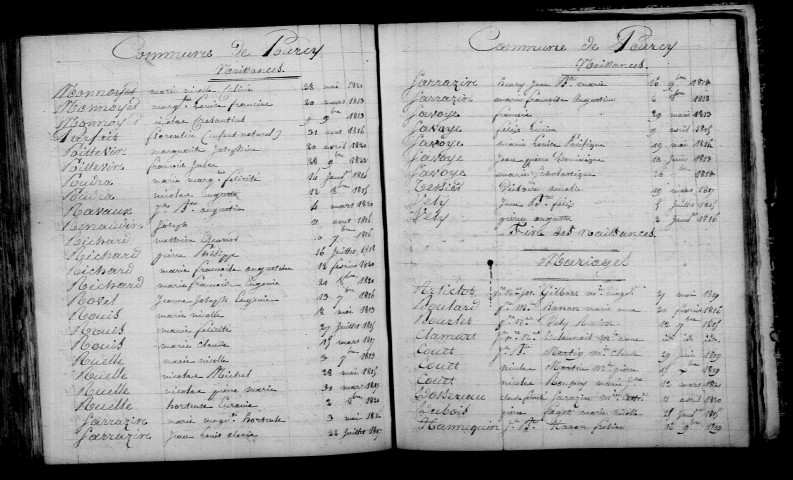 Pourcy. Table décennale 1813-1822