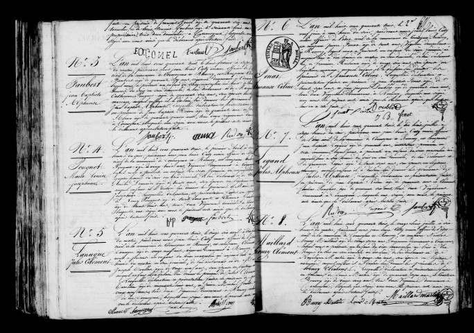 Cormoyeux-Romery. Naissances, publications de mariage, mariages, décès 1843-1852