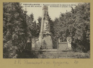 PASSAVANT-EN-ARGONNE. Monument commémoratif du massacre des Mobiles (25 août 1870) mutilé par les Allemands en septembre 1914 / Rosman, photographe.
Édition Pirrus.Sans date