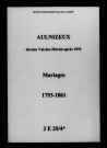 Aulnizeux. Mariages 1793-1861