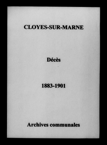 Cloyes-sur-Marne. Décès 1883-1901