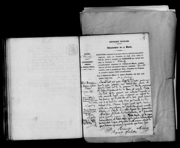 Étréchy. Naissances 1886