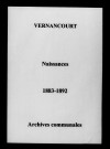Vernancourt. Naissances 1883-1892