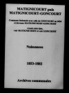 Matignicourt-Goncourt. Naissances 1853-1882