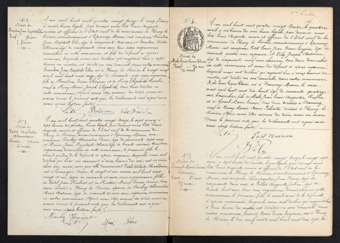 Fleury-la-Rivière. Décès 1893-1912