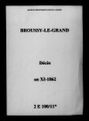 Broussy-le-Grand. Décès an XI-1862