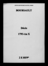 Boursault. Décès 1793-an X