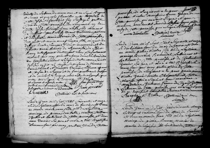 Larzicourt. Naissances, mariages, décès 1771-1791