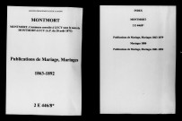 Montmort. Publications de mariage, mariages 1863-1892