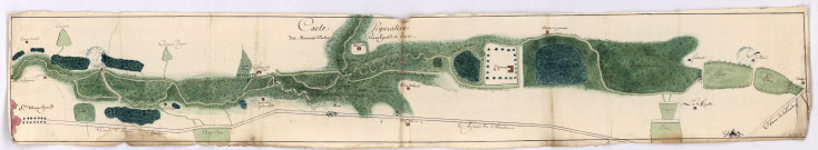 Dampierre-sur-Auve. Carte figurative des marais d'entre Ste Manehould et Auve, 1775.