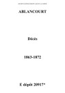 Ablancourt. Décès 1863-1872