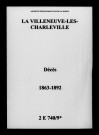 Villeneuve-lès-Charleville (La). Décès 1863-1892