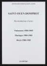 Saint-Ouen-Domprot. Naissances, mariages, décès 1900-1905 (reconstitutions)