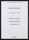 Saint-Eulien. Naissances, mariages, décès 1894-1905 (reconstitutions)